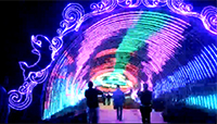 LED燈光節(jié)彩燈：夢(mèng)幻時(shí)光通道彩燈，時(shí)空隧道彩燈